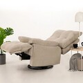 Fotoliu cu recliner, Atelier del Sofa, 752EST1514, Lemn de carpen;PAL, Crem