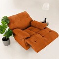 Fotoliu cu recliner, Atelier del Sofa, 752EST1513, Lemn de carpen;PAL, Caramiziu