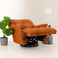Fotoliu cu recliner, Atelier del Sofa, 752EST1513, Lemn de carpen;PAL, Caramiziu