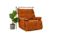Fotoliu cu recliner, Atelier del Sofa, 752EST1513, Lemn de carpen;PAL, Caramiziu
