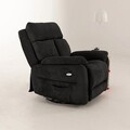 Fotoliu cu recliner, Atelier del Sofa, 752EST1503, Lemn de carpen;PAL, Negru