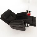 Fotoliu cu recliner, Atelier del Sofa, 752EST1503, Lemn de carpen;PAL, Negru