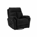 Fotoliu cu recliner, Atelier del Sofa, 752EST1503, Lemn de carpen;PAL, Negru