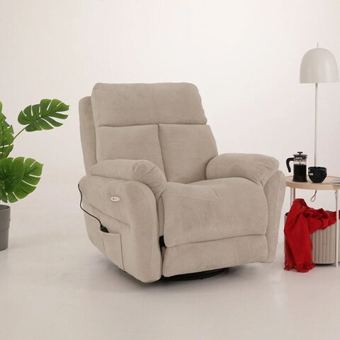 Fotoliu cu recliner, Atelier del Sofa, 752EST1502, Lemn de carpen;PAL, Crem