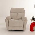 Fotoliu cu recliner, Atelier del Sofa, 752EST1502, Lemn de carpen;PAL, Crem