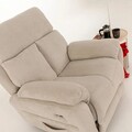 Fotoliu cu recliner, Atelier del Sofa, 752EST1502, Lemn de carpen;PAL, Crem