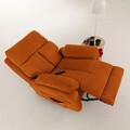 Fotoliu cu recliner, Atelier del Sofa, 752EST1501, Lemn de carpen;PAL, Caramiziu