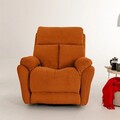 Fotoliu cu recliner, Atelier del Sofa, 752EST1501, Lemn de carpen;PAL, Caramiziu
