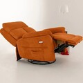 Fotoliu cu recliner, Atelier del Sofa, 752EST1501, Lemn de carpen;PAL, Caramiziu
