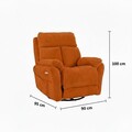 Fotoliu cu recliner, Atelier del Sofa, 752EST1501, Lemn de carpen;PAL, Caramiziu