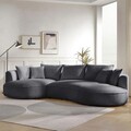Coltar, Atelier del Sofa, 752EST1347, Lemn de carpen;PAL, Gri inchis
