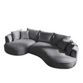Coltar, Atelier del Sofa, 752EST1347, Lemn de carpen;PAL, Gri inchis