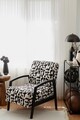 Fotoliu, Atelier del Sofa, 383EVN1257, Lemn, Alb/Negru