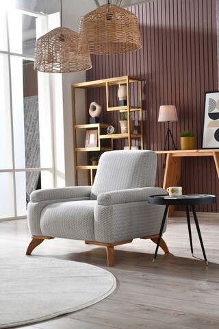 Fotoliu, Atelier del Sofa, 383EVN1253, Poliester, Gri / Cafea