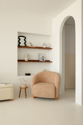 Fotoliu, Atelier del Sofa, 383EVN1258, Lemn, Bej