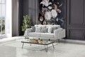Canapea 3 locuri, Atelier del Sofa, 383EVN1273, Catifea, Gri