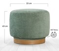 Taburet, Atelier del Sofa, 209FLF1426, Bumbac, Verde