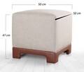Taburet, Atelier del Sofa, 209FLF1416, 50% bumbac, 50% in, Bej