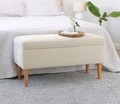 Taburet, Atelier del Sofa, 209FLF1410, 50% bumbac, 50% in, Crem