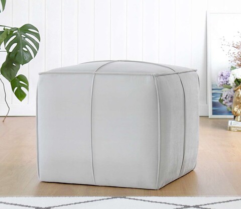 Taburet, Atelier del Sofa, 209FLF1451, Bumbac, Gri