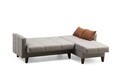 Set de canapea, Atelier del Sofa, 730MST1317, Metal / Lemn, Gri deschis