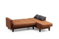 Set de canapea, Atelier del Sofa, 730MST1319, Metal / Lemn, Caramiziu