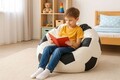 Fotoliu puf Bean Bag, Atelier del Sofa, 535PFT1231, Piele ecologica, Alb/Negru