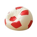 Fotoliu puf Bean Bag, Atelier del Sofa, 535PFT1237, Piele ecologica, Rosu/Alb
