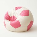 Fotoliu puf Bean Bag, Atelier del Sofa, 535PFT1234, Piele ecologica, Alb/Roz