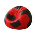 Fotoliu puf Bean Bag, Atelier del Sofa, 535PFT1230, Piele ecologica, Roșu/Negru