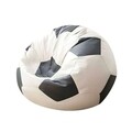 Fotoliu puf Bean Bag, Atelier del Sofa, 535PFT1223, Piele ecologica, Alb/Negru