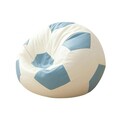Fotoliu puf Bean Bag, Atelier del Sofa, 535PFT1227, Piele ecologica, Turcoaz/Alb