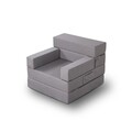 Fotoliu extensibil, Atelier del Sofa, 363SLD1154, Spuma elastica, Gri