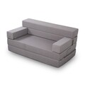 Canapea extensibila 2 locuri, Atelier del Sofa, 363SLD1128, Poliester, Gri