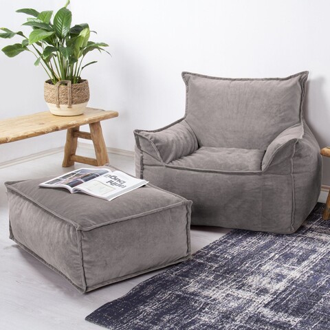 Fotoliu, Atelier del Sofa, 363SLD1147, Textil, Gri deschis