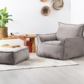 Fotoliu, Atelier del Sofa, 363SLD1147, Textil, Gri deschis