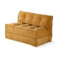 Canapea extensibila 2 locuri, Atelier del Sofa, 363SLD1112, Tesatura Boucle, Galben mustar