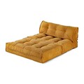 Canapea extensibila 2 locuri, Atelier del Sofa, 363SLD1112, Tesatura Boucle, Galben mustar