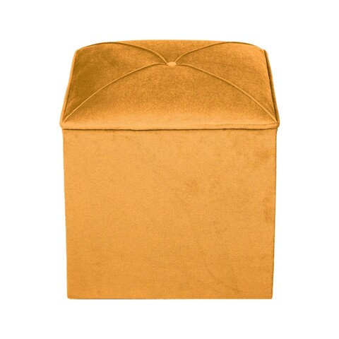 Taburet, Atelier del Sofa, 558ZEN1382, Lemn de brad, Portocaliu