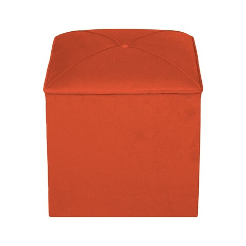 Taburet, Atelier del Sofa, 558ZEN1383, Lemn de brad, Caramiziu