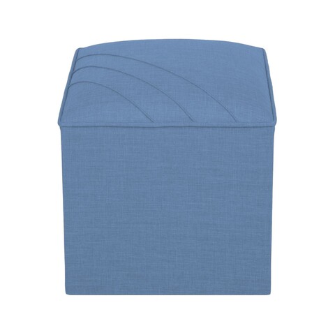 Taburet, Atelier del Sofa, 558ZEN1364, Lemn de brad, Albastru