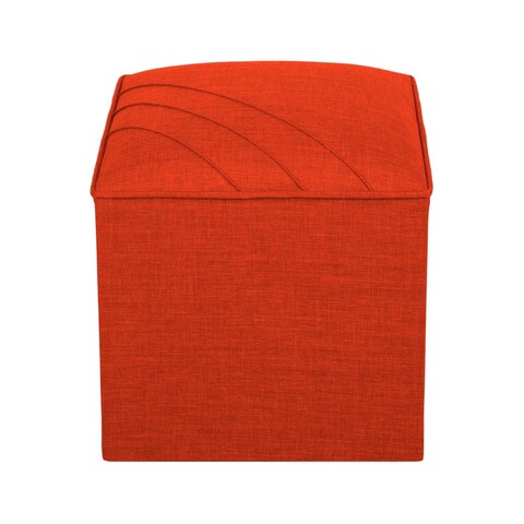 Taburet, Atelier del Sofa, 558ZEN1365, Lemn de brad, Caramiziu