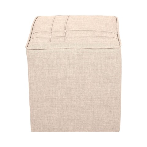 Taburet, Atelier del Sofa, 558ZEN1367, Lemn de brad, Crem