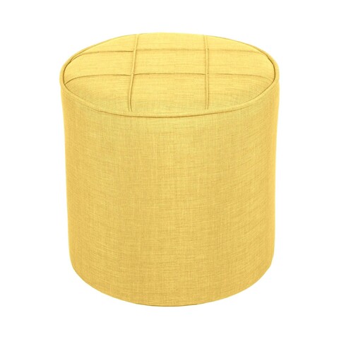 Taburet, Atelier del Sofa, 558ZEN1350, Lemn de brad, Galben