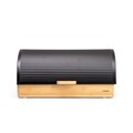 Cutie pentru paine Tropea, Homla, 38.5x27.5x18.5 cm, metal/bambus, natur/negru