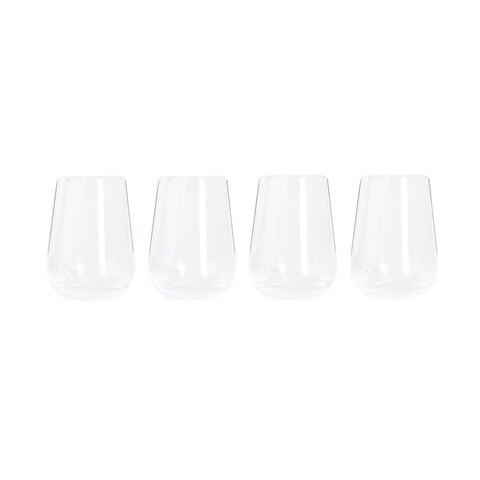 Set 4 pahare Cefalu, Homla, 390 ml, sticla, transparent