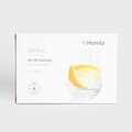 Set 4 pahare Cefalu, Homla, 390 ml, sticla, transparent