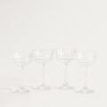 Set 4 pahare Brillare, Homla, 250 ml, sticla, transparent