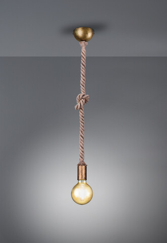 Lustra Rope, TRIO, 12x150 cm, 60W, 1x E27, metal, bronz antic