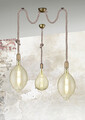Lustra Rope, TRIO, 12x150 cm, 60W, 2x E27, metal, bronz antic